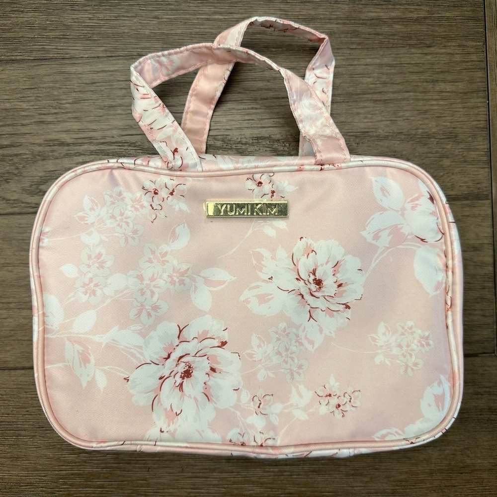 Pink Floral Women's Makeup Case